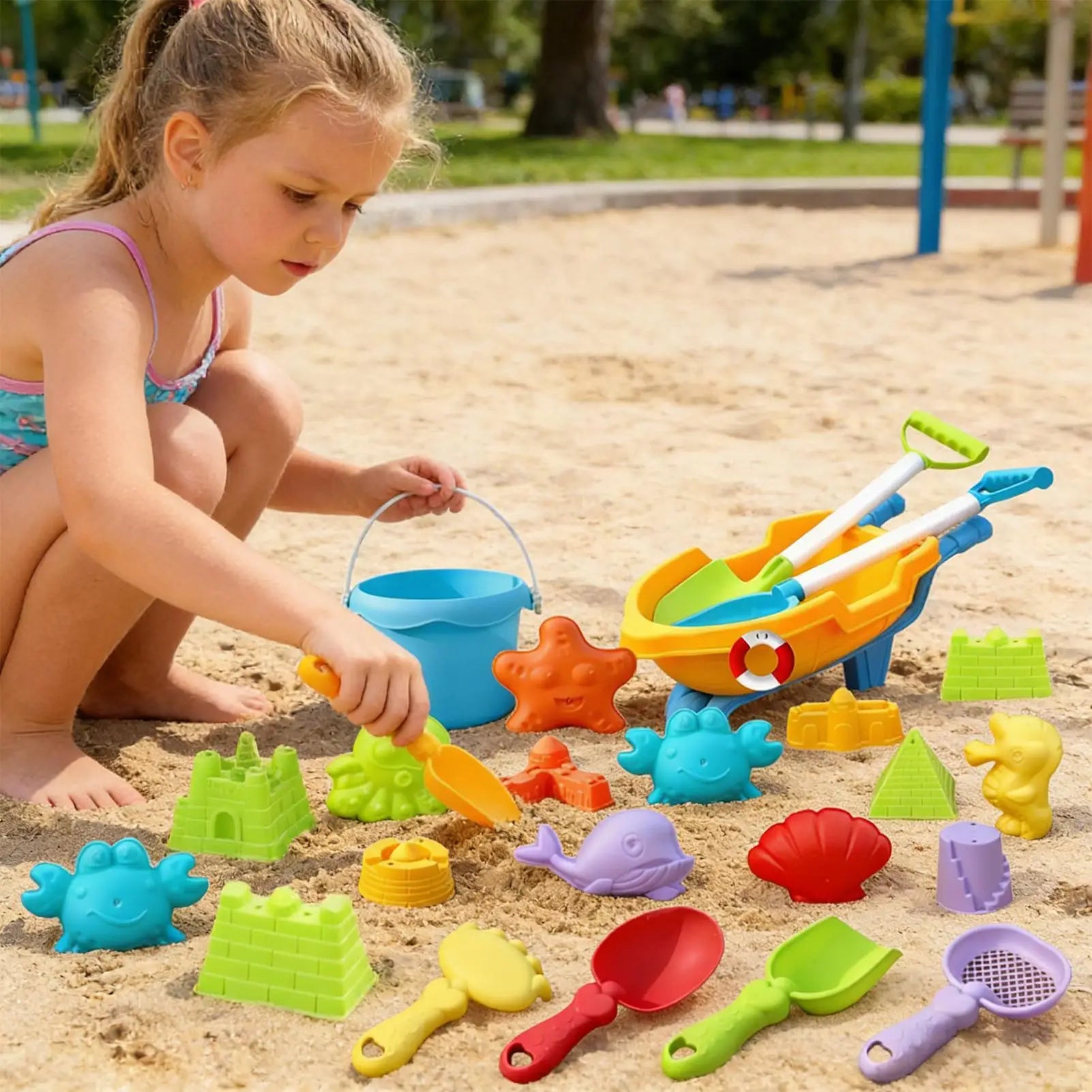 Beach Toys Interactive Outdoor Beach Games Travel Sand Toys for Backyard Playground Park Summer Vacation Picnic Camping Water Oasis Select