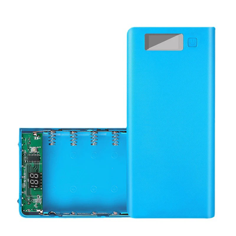 8*18650 Battery Holder Dual USB Power Bank Battery Box Mobile Phone Charger DIY Shell Case Charging Storage Case For Xiaomi Oasis Select Blue