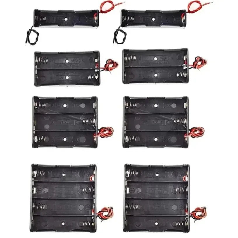 Battery Storage Case for 3pcs 18650 Batteries Holder Box Container 1/2/3/4 And2 Slots ON/OFF Switch DIYCell Plastic Container Oasis Select