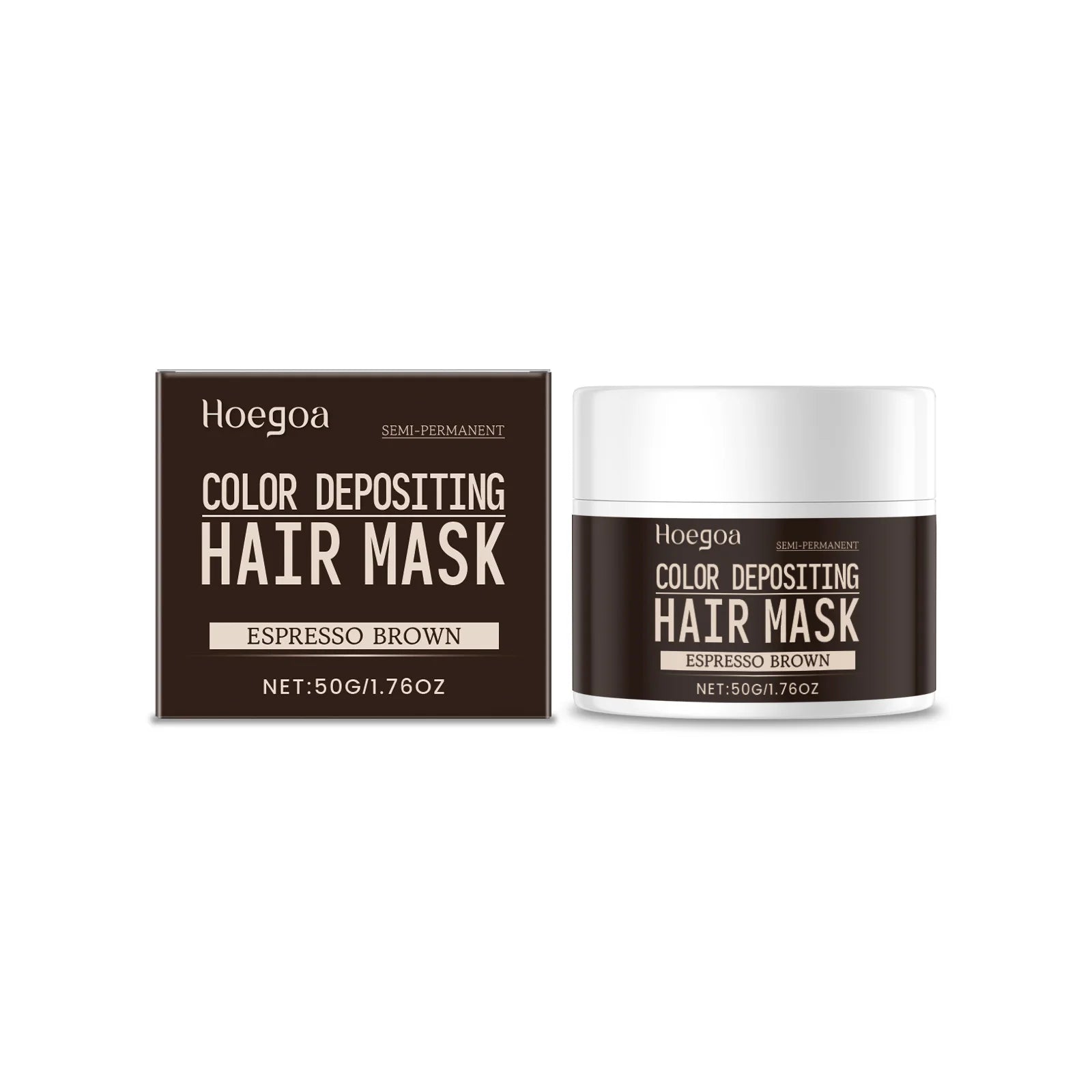 50/100/150g Brown Hair Color Dye Cream Natural Lasting Dark Brown Cover Gray White Hair Nourshing Hair Coloring Styling Diy Wax Oasis Select 50g Boxed