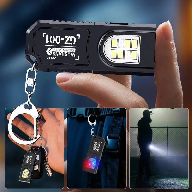 KDULIT Mini COB LED Keychain Flashlight | USB-C Rechargeable