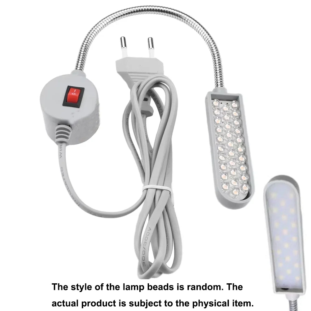 30 LED Industrial Sewing Machine Lighting Lamp Clothing Machine Accessories Work Light 360° Flexible Gooseneck Industrial Lights Oasis Select AC220V EU Plug