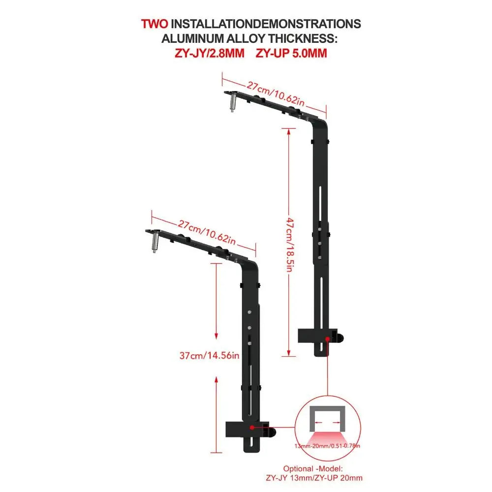 Aluminum Alloy Aquarium Light Bracket | Adjustable Hanging Mount