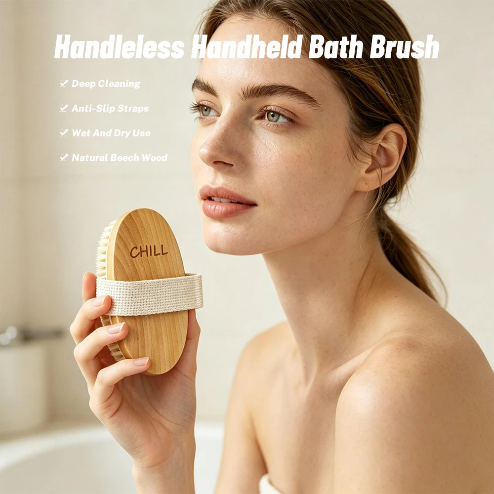 Boar Bristle Beard & Body Brush – Wooden Handle Men's Grooming Beard Grooming Brush Oasis Select