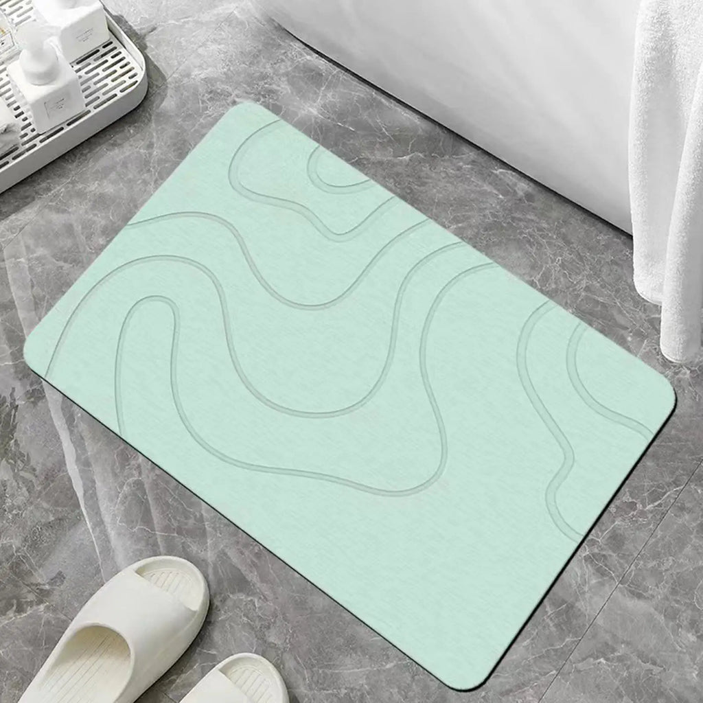 Toilet Door Non-slip Mat Absorbent Stone Bath Mat Entryway Rugs Bathroom Rugs Floor Mat Quick Drying Diatomite Stone Shower Mat Oasis Select