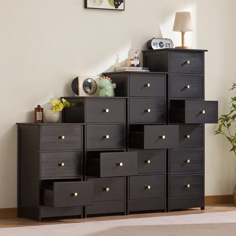 Bookcase storage cabinet chest cabinet lattice cabinet children's log storage bedside table multi-layer dining side cabinet Oasis Select