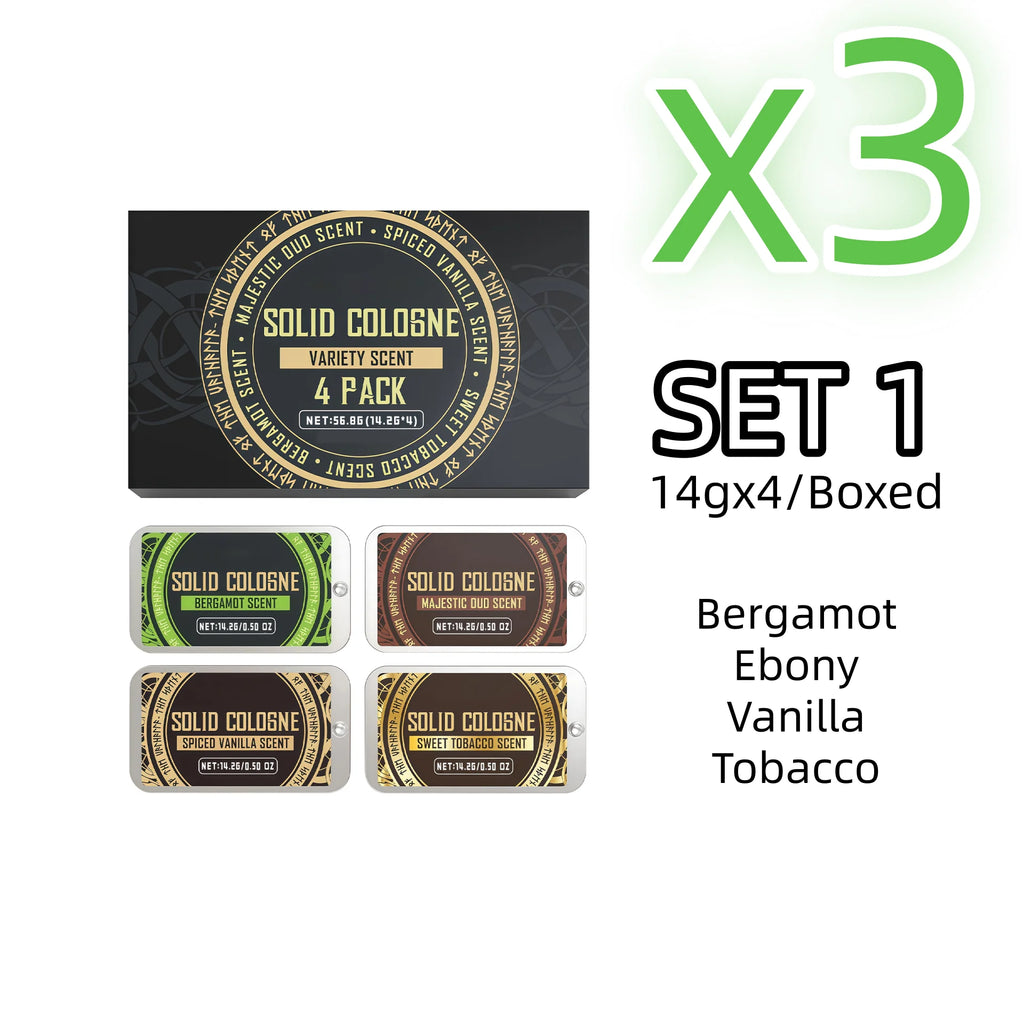 Men's Solid Perfume Balm – Fruity Woody Pheromone Fragrance Solid Perfume Balm Oasis Select SET 1 X 3PCS