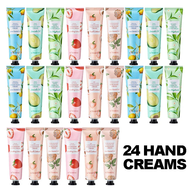 24PCS Hand Cream, Hydrating & Moisturizing, Nourishes and Cares for Hands, Prevents Dryness and Cracking in Autumn and Winter Oasis Select 720g