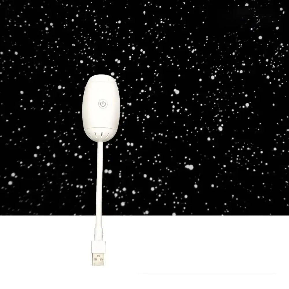 LED Car Atmosphere Projector Light Mini Galaxy Starry Sky Ambient Lamp Romantic Saturn Star Light for Bedroom Car Roof Decor Oasis Select White Mantianxing