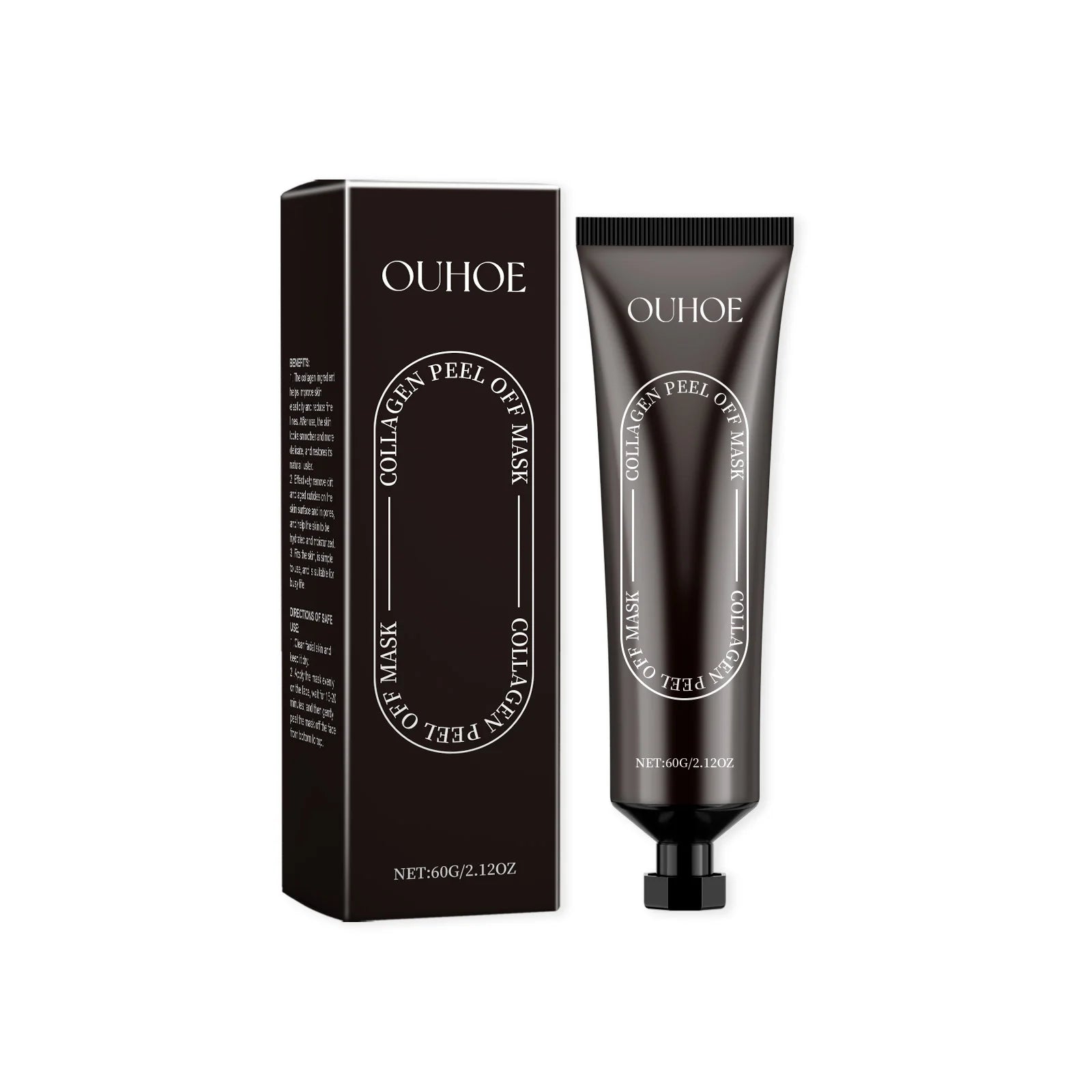 Hyaluronic Acid Facial Mask Moisturizer Skin Tightening Remover Blackheads Face Pore Cleaning Collagen Face Tear Peel off Masks Oasis Select 60g boxed