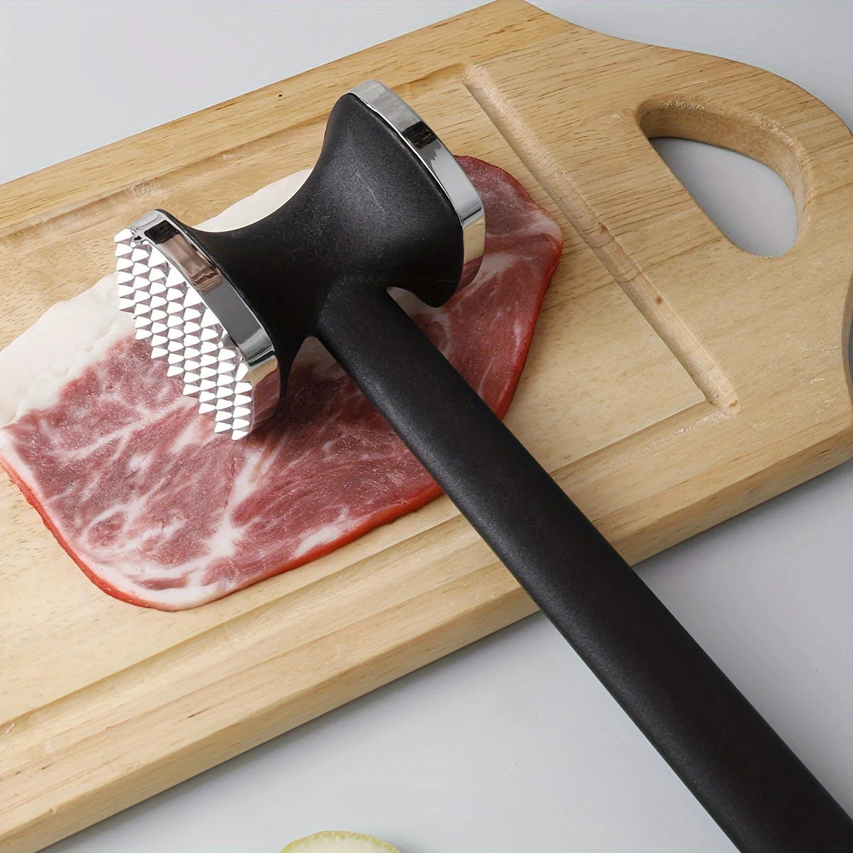 1pc Stainless Steel Meat Hammer, 201 Ergonomic Kitchen Tool for Tenderizing Meat - Durable Handle for Home & Outdoor Cooking Oasis Select