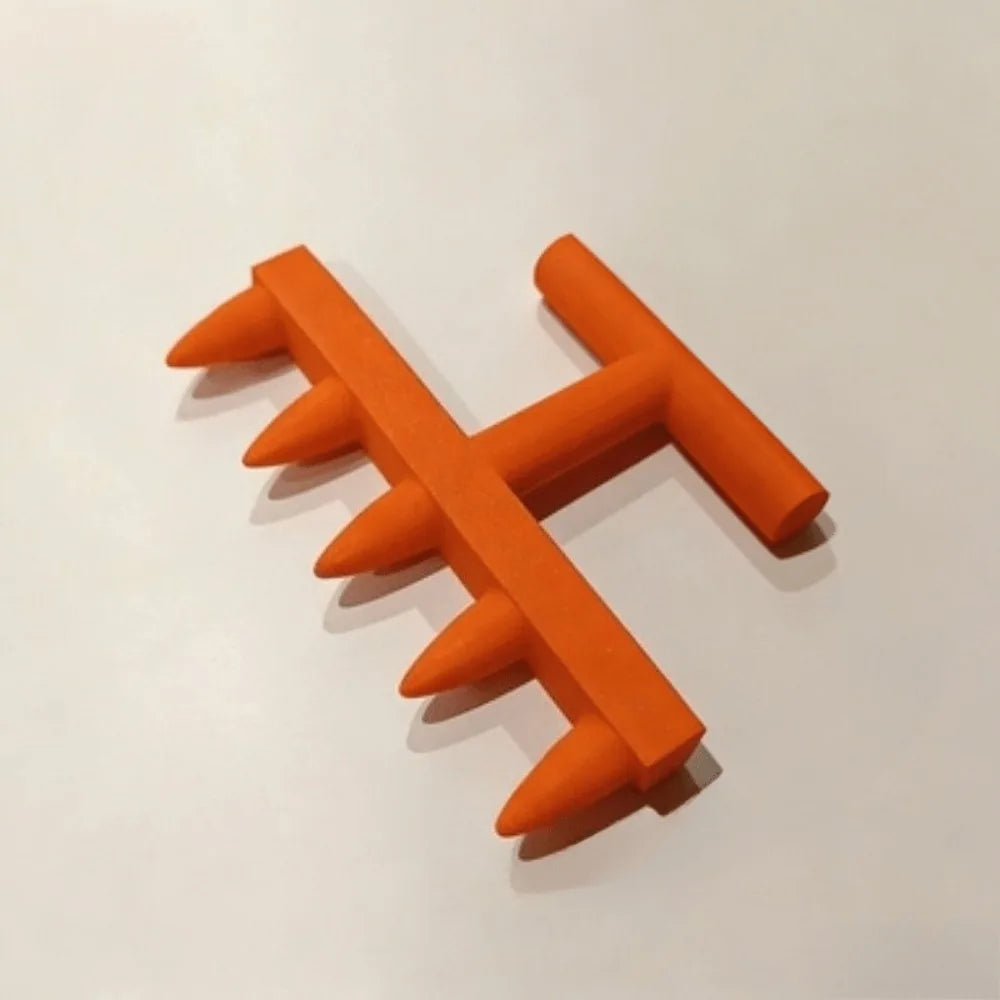 5-Prong Manual Soil Hole Drill Tool | Ergonomic Garden Planter Garden Planting Tool Oasis Select Orange