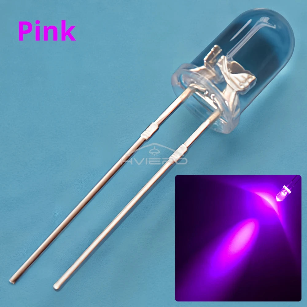 5mm Super Bright LED Diodes 100/200 Pack – 9 Colors