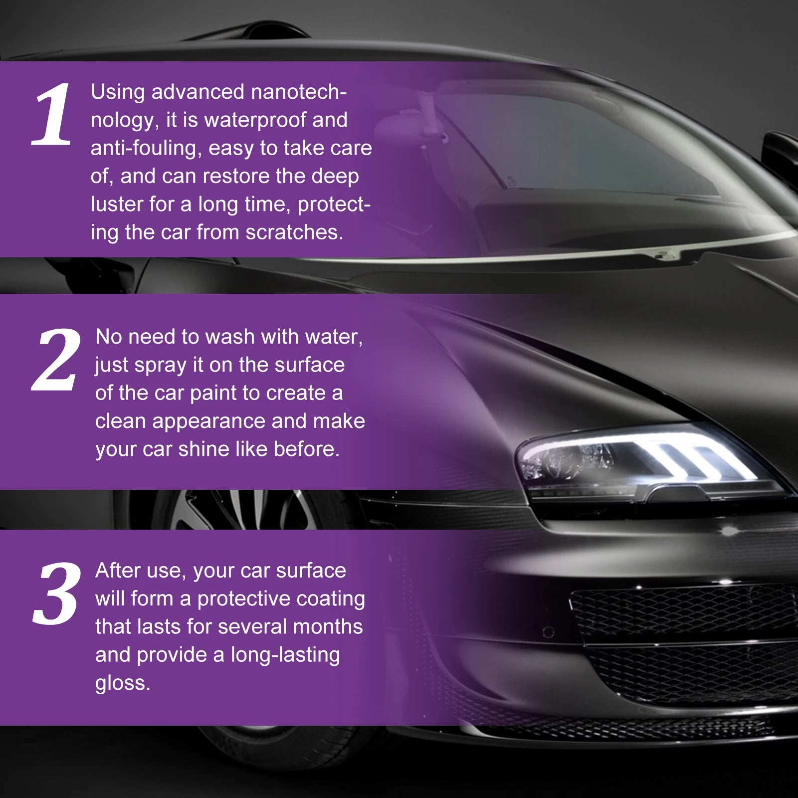 Eelhoe Auto Coating Spray Cleaning Exterior Scratch Restorer Polishing Paint Coating Hydrophobic Protection Quick Dry Coating Oasis Select
