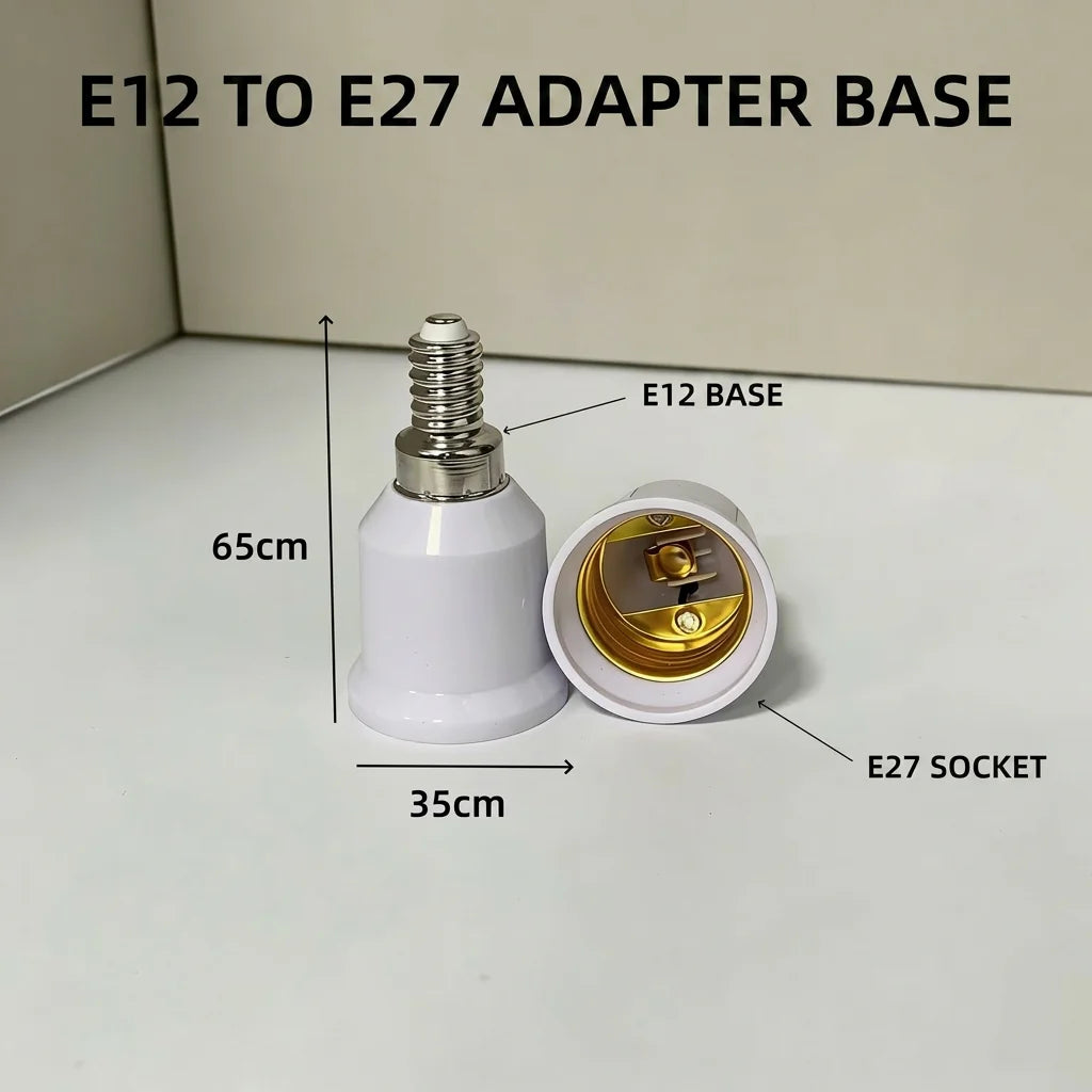 Lamp Holder Converter Compatible Socket Adapter E27 To E14 Converter Insulating B22 To E27 Adapter For Living Room Study Bedroom Oasis Select E12 to E27