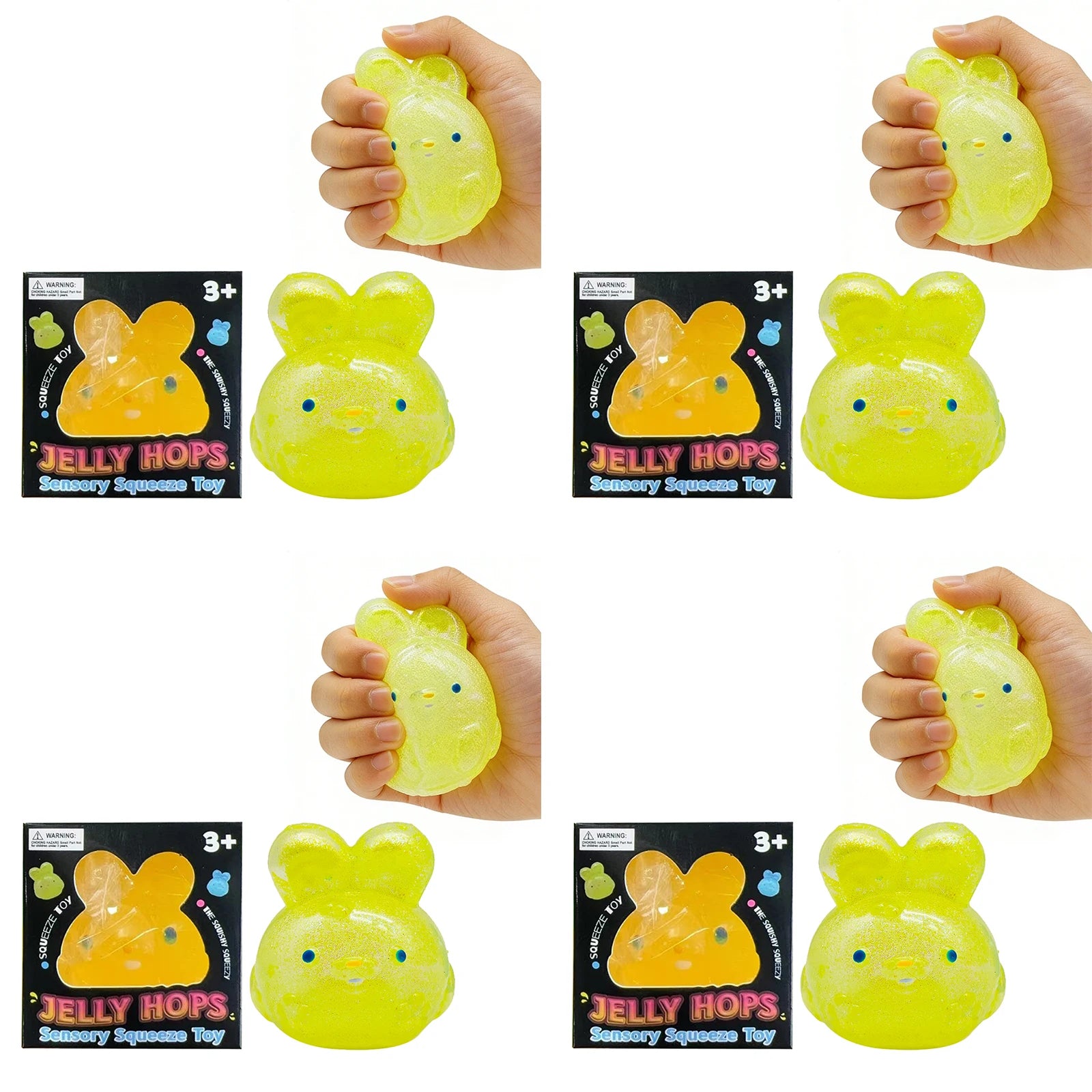 Rabbit Jelly Squishy Toy – TPR Fidget Squeeze Toy for All Ages