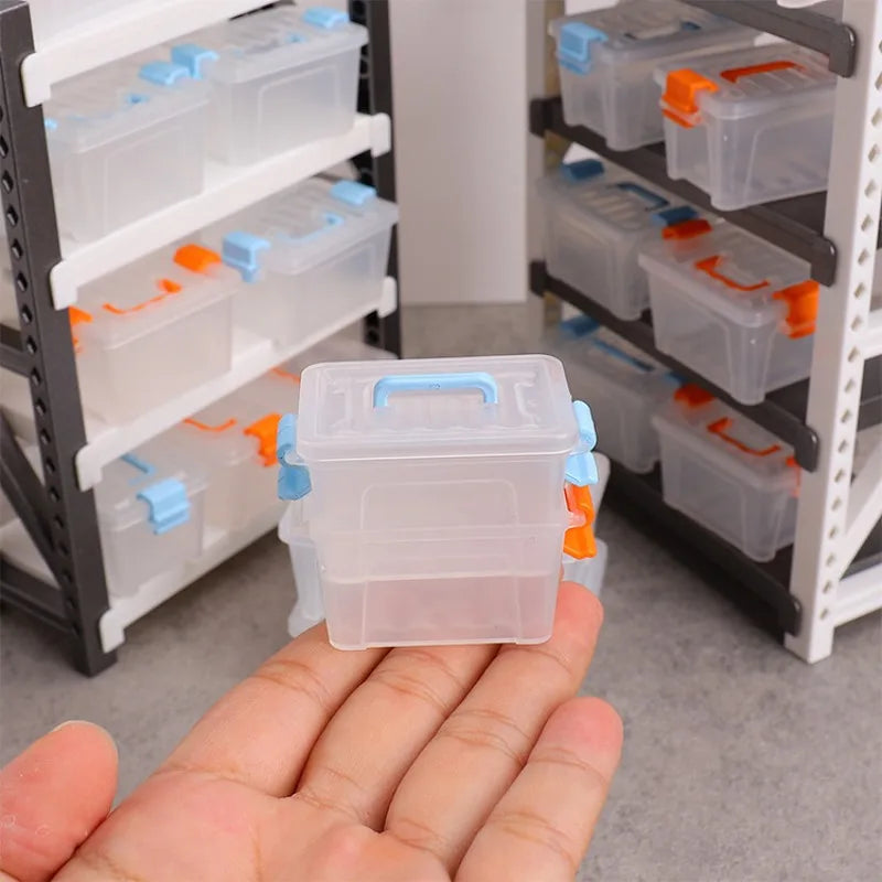 5 Mini Suitcase Storage Boxes Transparent Small Item Organizer DIY Miniature Scene Decor Photography Props Handcraft Essentials Oasis Select