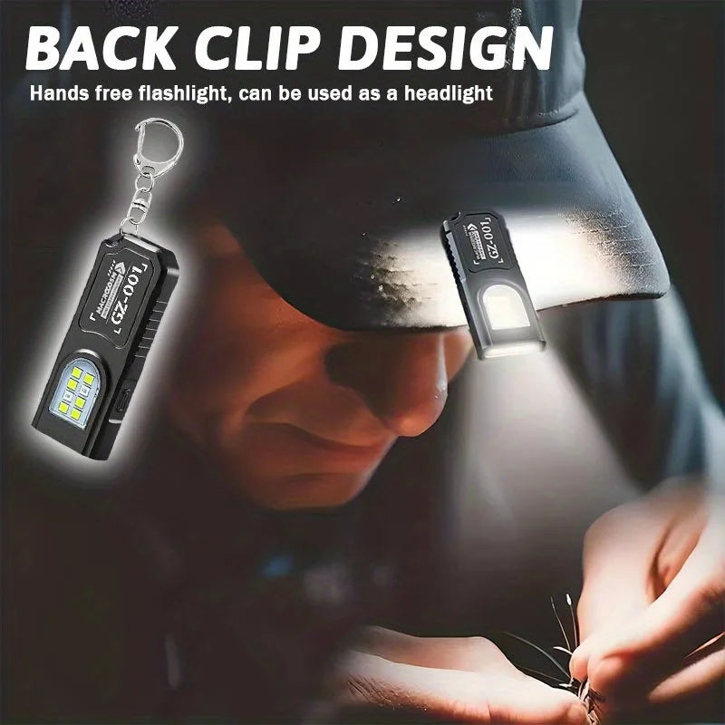 Mikenoon Mini COB LED Keychain Flashlight | USB-C Rechargeable
