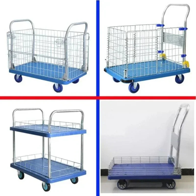 Fence car grid trolley pulling goods stall logistics turnover small trolley handling small trailer car Oasis Select