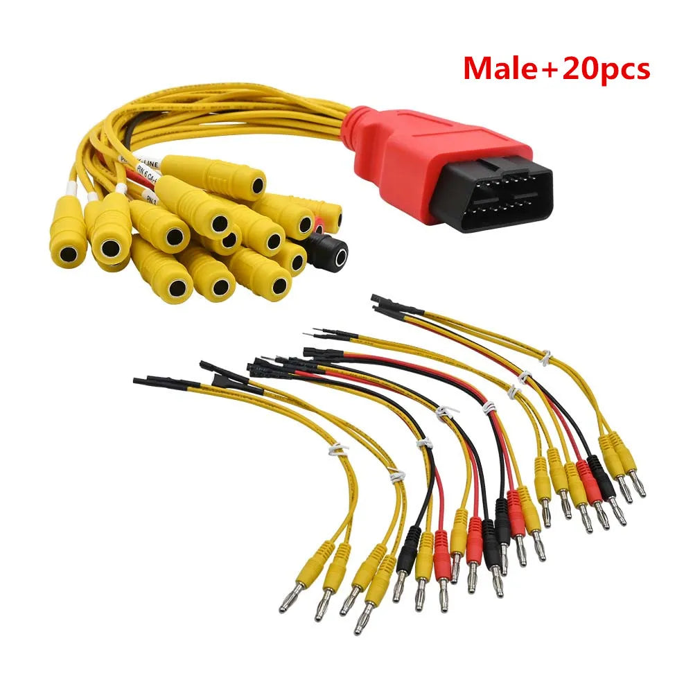 OBD2 16-Pin Jumper Connector Male Female – ECU Diagnosis Tool OBD2 Diagnostic Connector Oasis Select Male 20PCS