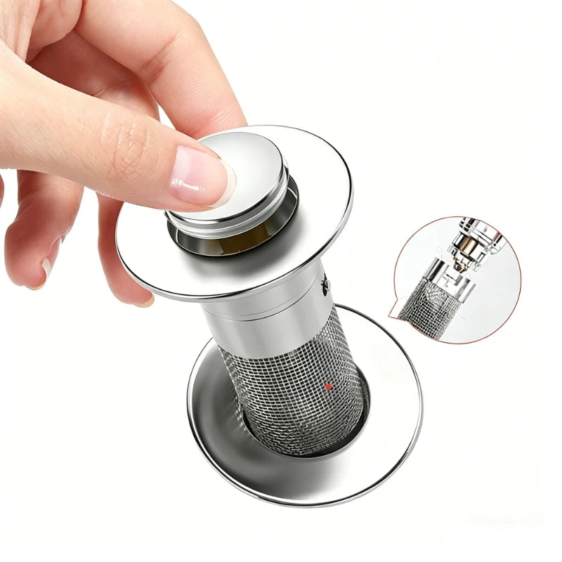Press-Type Pop-Up Sink Drain Plug – Brass Core, Odor-Proof Sink Drain Plug Oasis Select