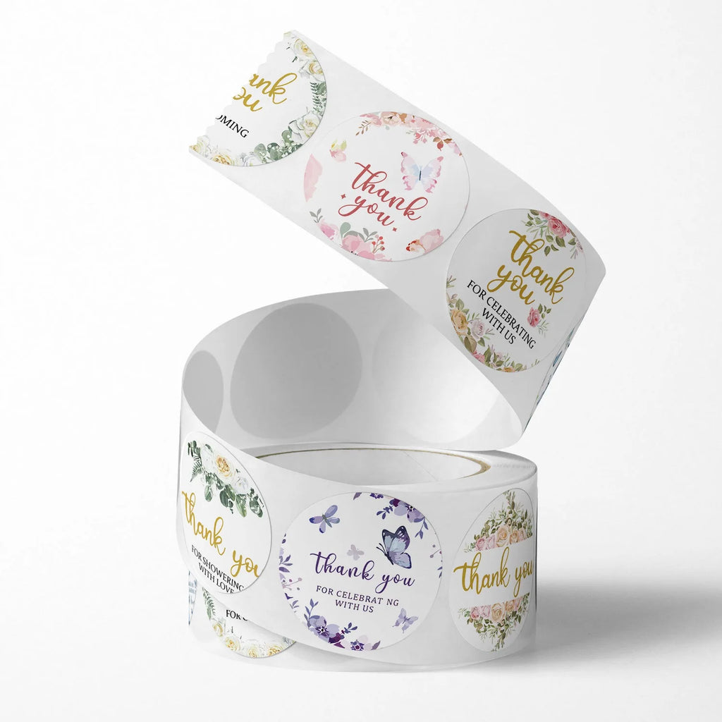 500pcs Stickers,Gratitude Labels for Events, Parties, Weddings, and Business Promotions,Adhesive Labels for Favors and Packaging Oasis Select
