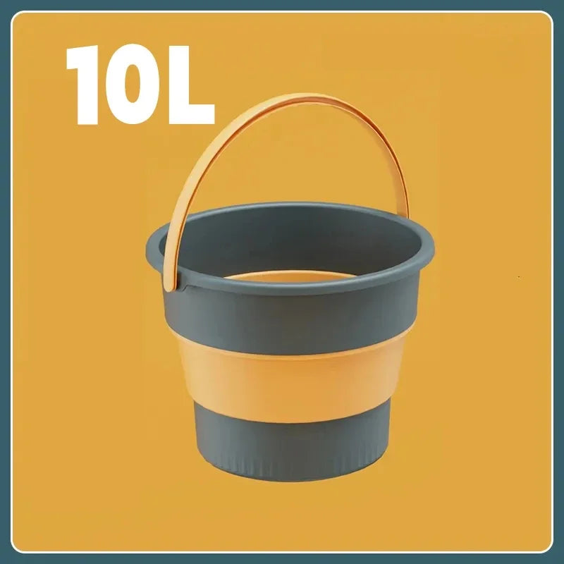 5/10/17L Collapsible Plastic Bucket Portable Water Container for Car Washing Fishing Camping Beach Trips and Household Cleaning Oasis Select Blue 10L