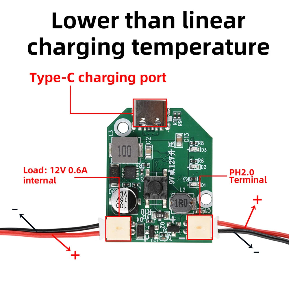 DC 9V/12V 3-Speed Fan Circuit Board Brushless Control Board Mtherboard Universal Board USB Charging Fan Board Supports 5V/2A Oasis Select
