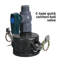 IBC Tote Adapter IBC Tank Gooseneck 3/4 Inch Outlet Tap for 1000L Rainwater Tank Garden Hose Shut Off Ball Valve IBC Tote Valve Oasis Select Default Title