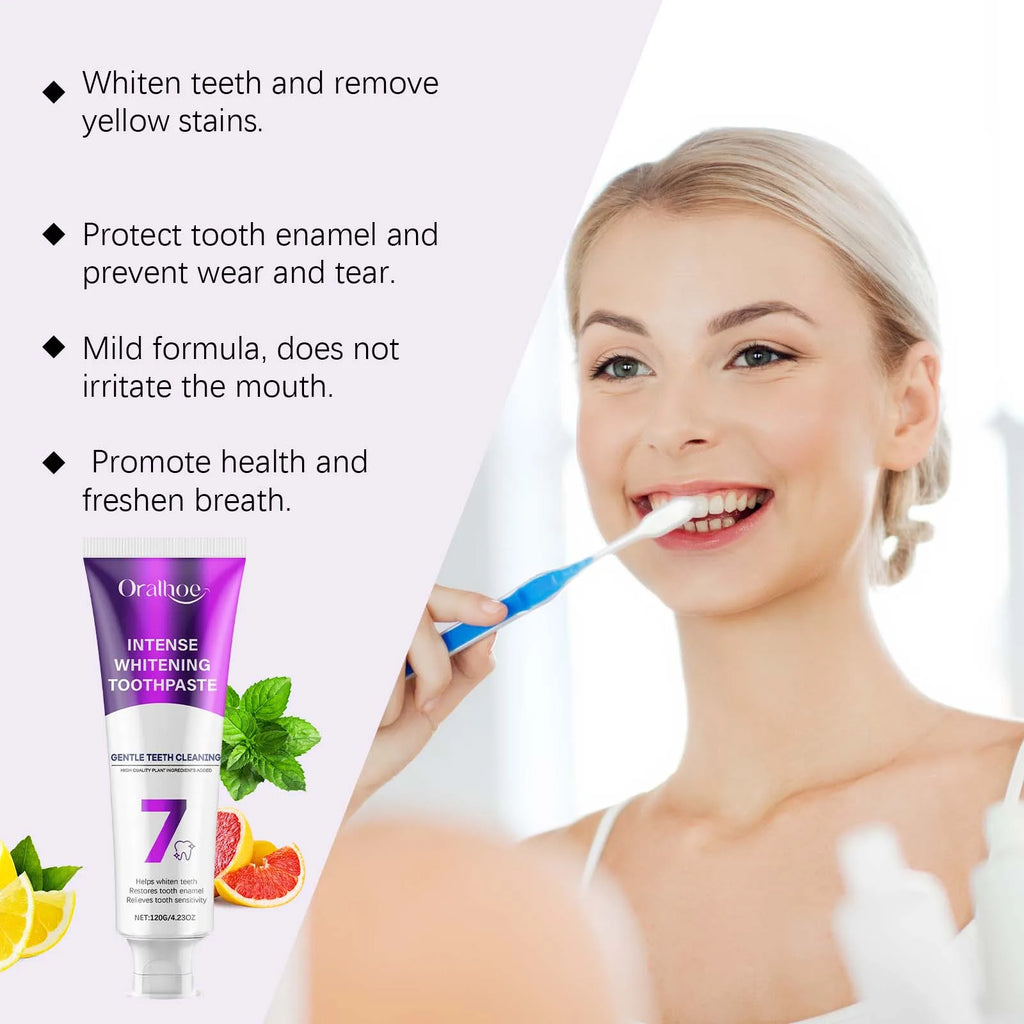 Tooth Stain Cleaning Toothpaste - 120g Gentle Whitening Formula For Yellow Stains - Polish Teeth, Promote Oral Health Oasis Select