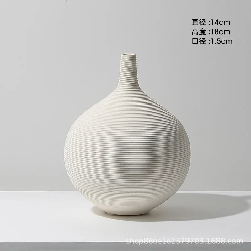 Ceramic Vase Decoration Advanced Sense Flower Arrangement Ins Wind Wine Cabinet Home Decoration Oasis Select G