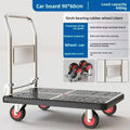 Trolley Folding Pull Goods Small Pull Truck Warehouse Trailer Portable Four Wheel Silent Handling Flat Truck Oasis Select 90E