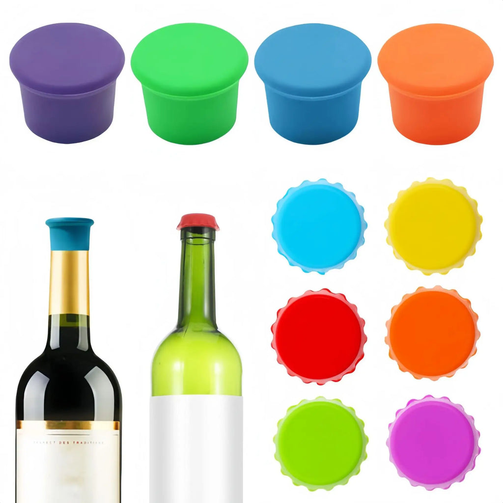 Food - Grade Silicone Wine Bottle Stopper: Universal Round Seal for Wine, Beer & Glass Bottles, Soft & Leak - Proof Oasis Select