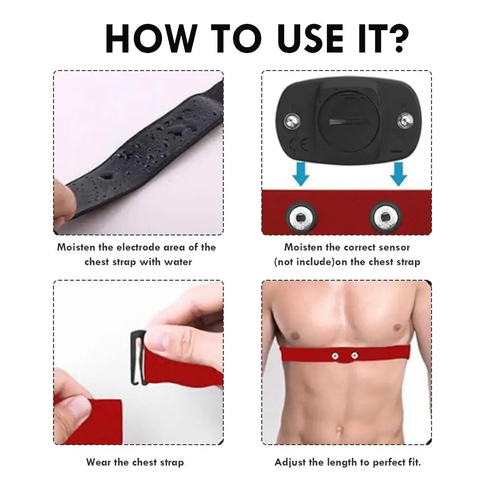 1Pc Heart Rate Monitor Strap Replacement Compatible with Wahoo Tick Garmin Magene Sensor Band Belt Polar H7 H9 H10 Coospo Oasis Select