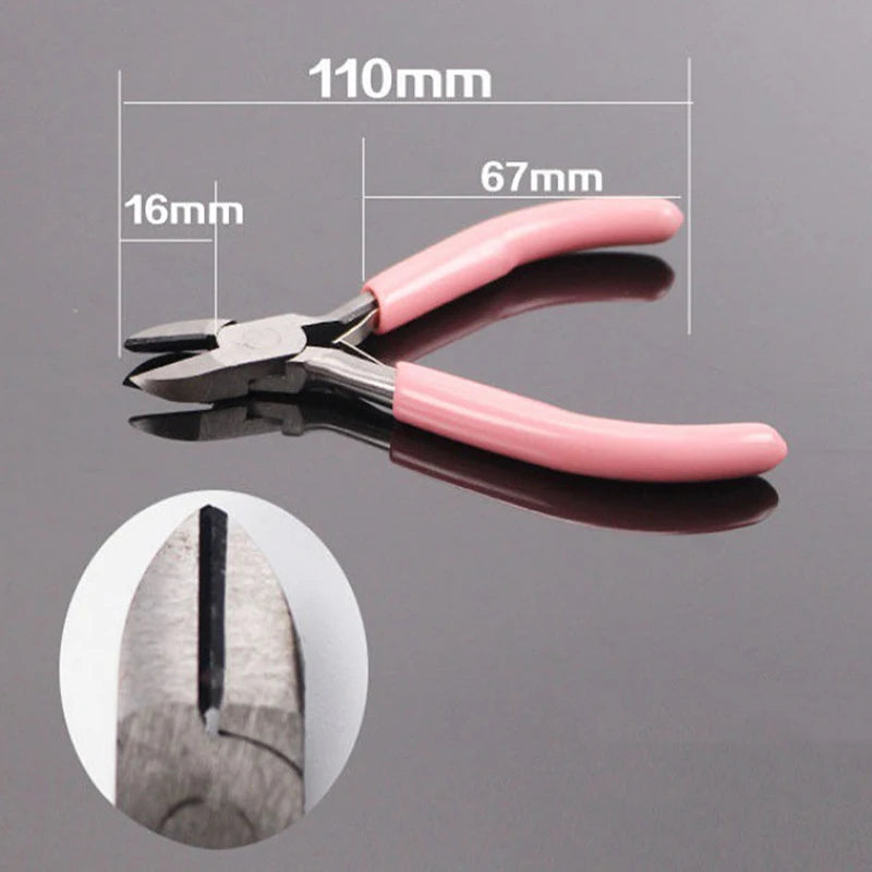 WholesaleMini Pliers Diagonal Round Bent Needle Nose Handcraft Beading Insulated Cutter Pliers For Jewelry Making Tools Oasis Select E