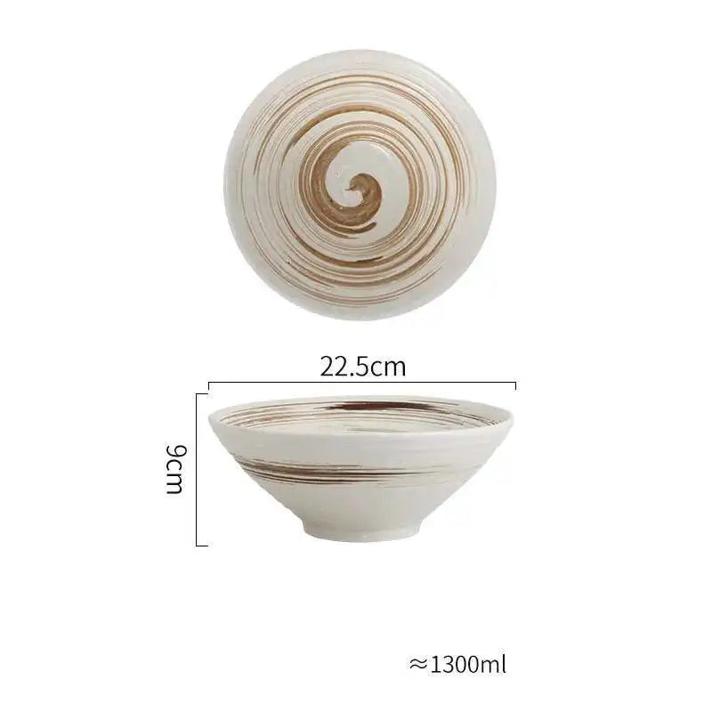Japanese Ceramic Tableware Ramen Soup Noodle Bowls Commercial Bowl Home Restaurant Kitchen Dinnerware 7/8/9 Inch Oasis Select 9Inch Bowl F