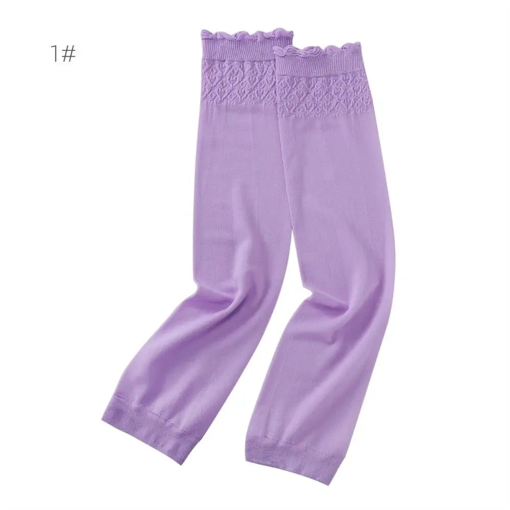Elastic Fabric Thin Sun Protection Sleeves Solid Color Anti-UV Middle Eastern Style Sleeves Sun Protection Oasis Select 1