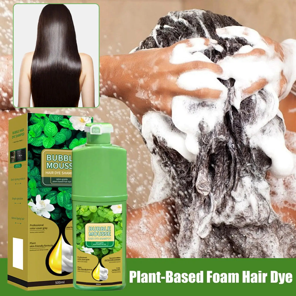Natural Plant Herbal Hair Dye Shampoo 5 Minutes Change Hair Color Non-irritating Repairs Gray White Hair Care Products Women Men Oasis Select