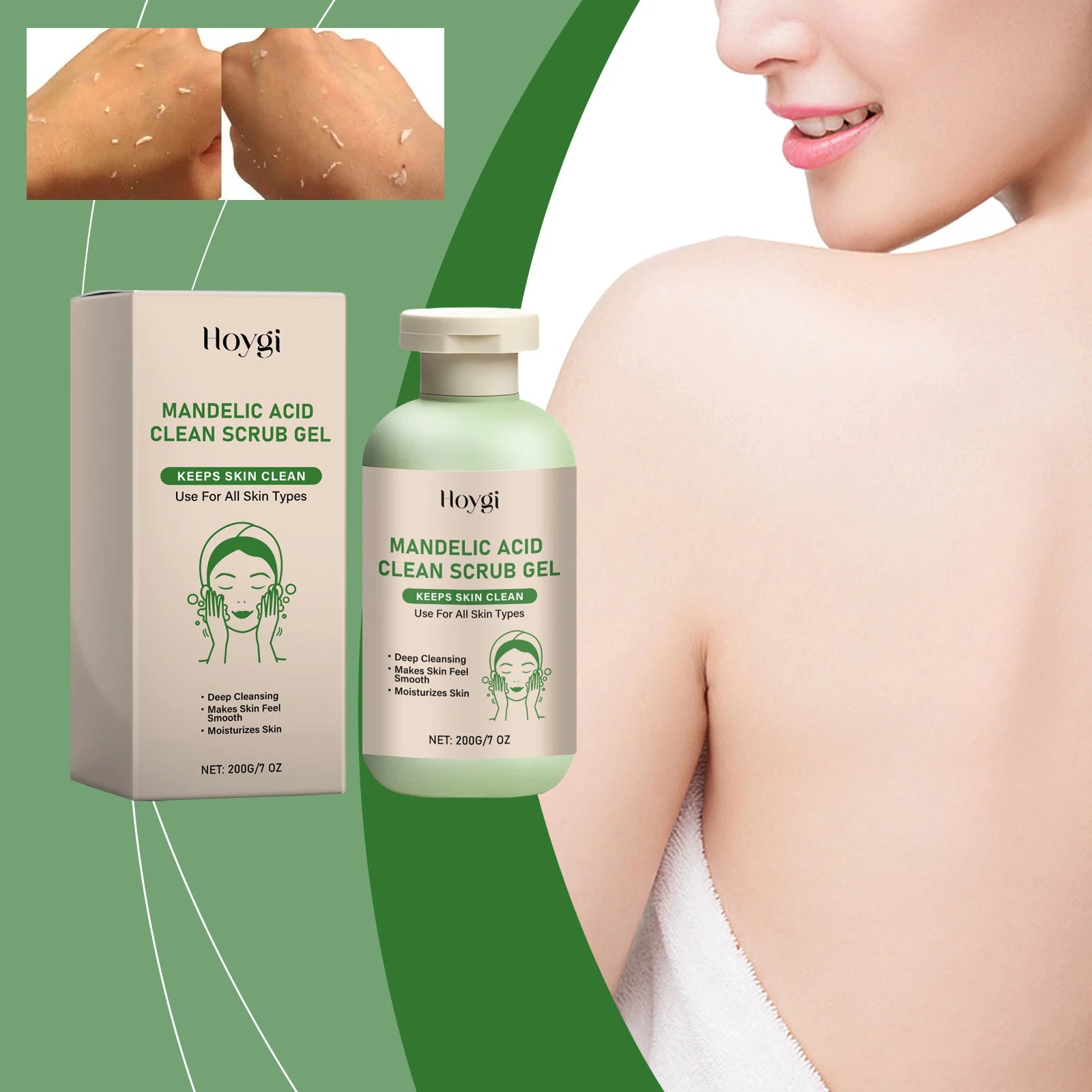 Hoygi Mandelic Acid Body Scrub Gel – Exfoliate & Smooth Skin Body Scrub Gel Oasis Select