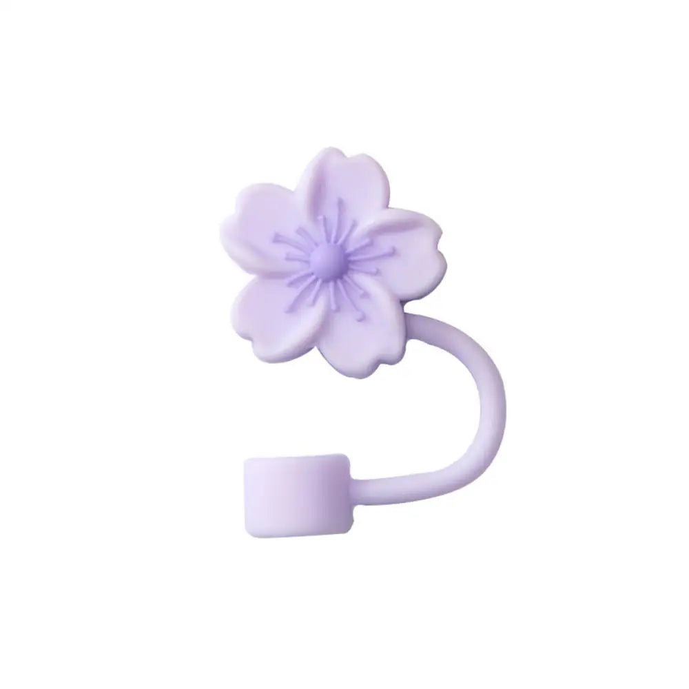 10mm/0.4in Flower Shape Straw Cover Compatible with Stanley 30&40 Oz Tumbler Soft Silicone Flower Straw Cover Straw Lid Oasis Select B