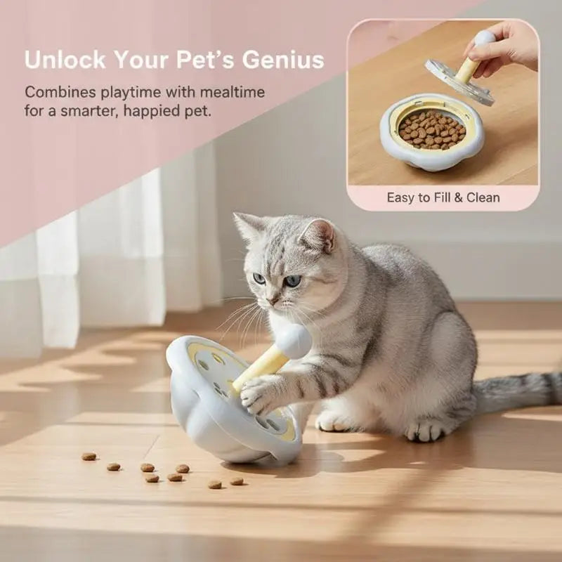 Playful Pet Cat Interactive Leakage Feeding Device Interactive Cat Puzzle Treat Toy Interactive Dog Cat Feeding Device Oasis Select