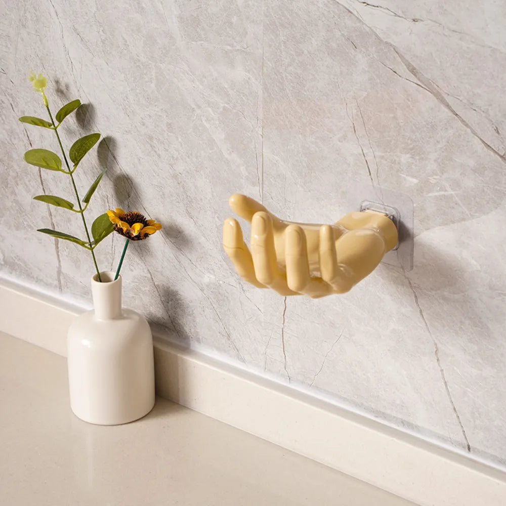 Hand Shape Wall Mounted Storage Rack – Bathroom & Office Hook
