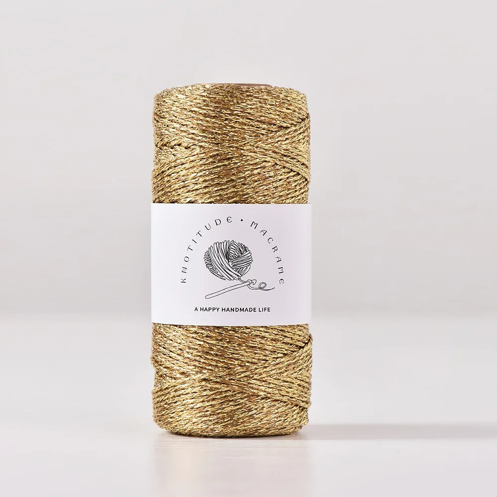 1mm Metallic Yarn Knitting Crochet DIY Handmade Hand-woven Wire 100M Multicolor Gift Wrapping Rope Sewing Accessories Oasis Select Gold