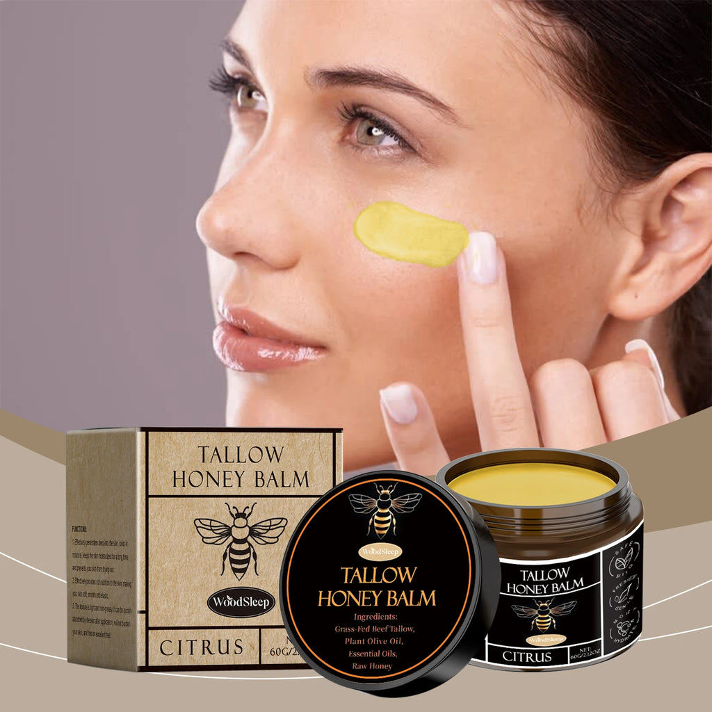 WoodSleep Tallow Honey Balm Whipped Tallow Body Butter Deep Moisturizing Brightening Oil Control Shrink Pores Firming Lifting Oasis Select