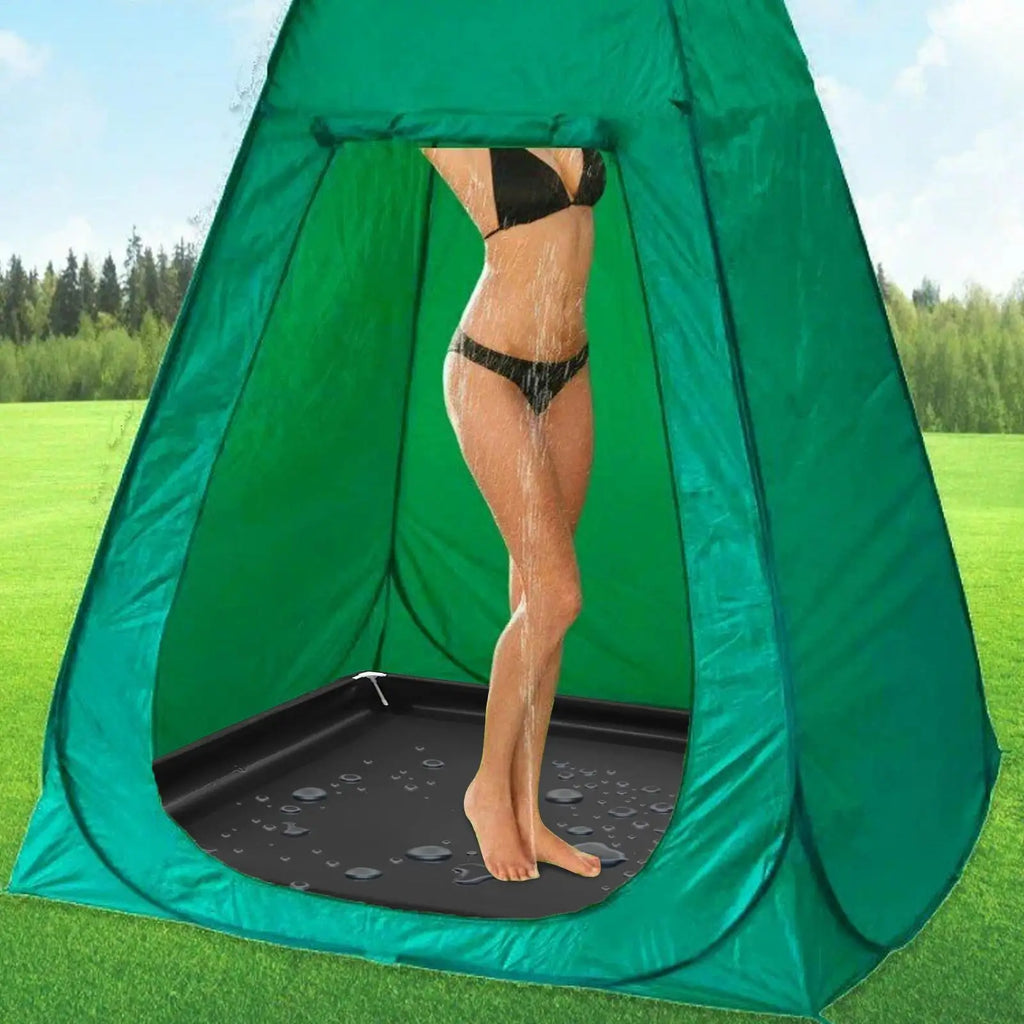 Outdoor Camping Shower Tent Floor Base Folding Shower Pan With Drain Pipe PVC Portable RV Shower Pan For Camping Travel Oasis Select