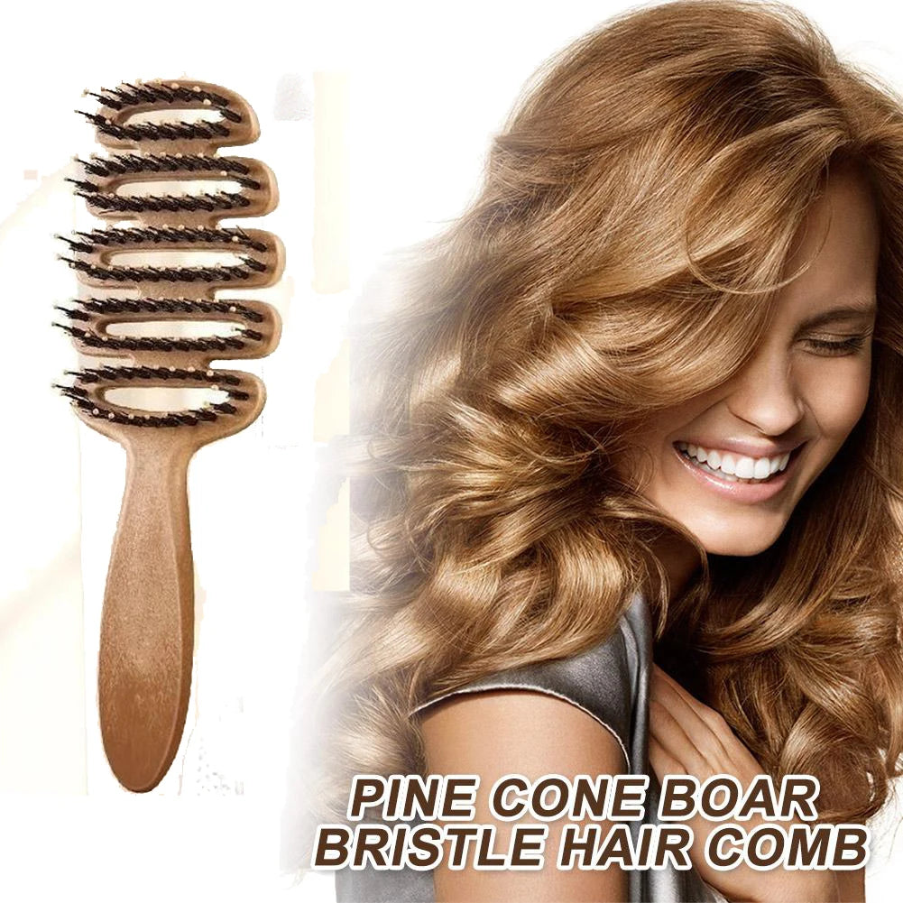 Vented Hair Brush with Bristles for Blow-drying, Styling, Curling & Straightening, Volumizing Ball-Tipped Detangling Hairbrush Oasis Select