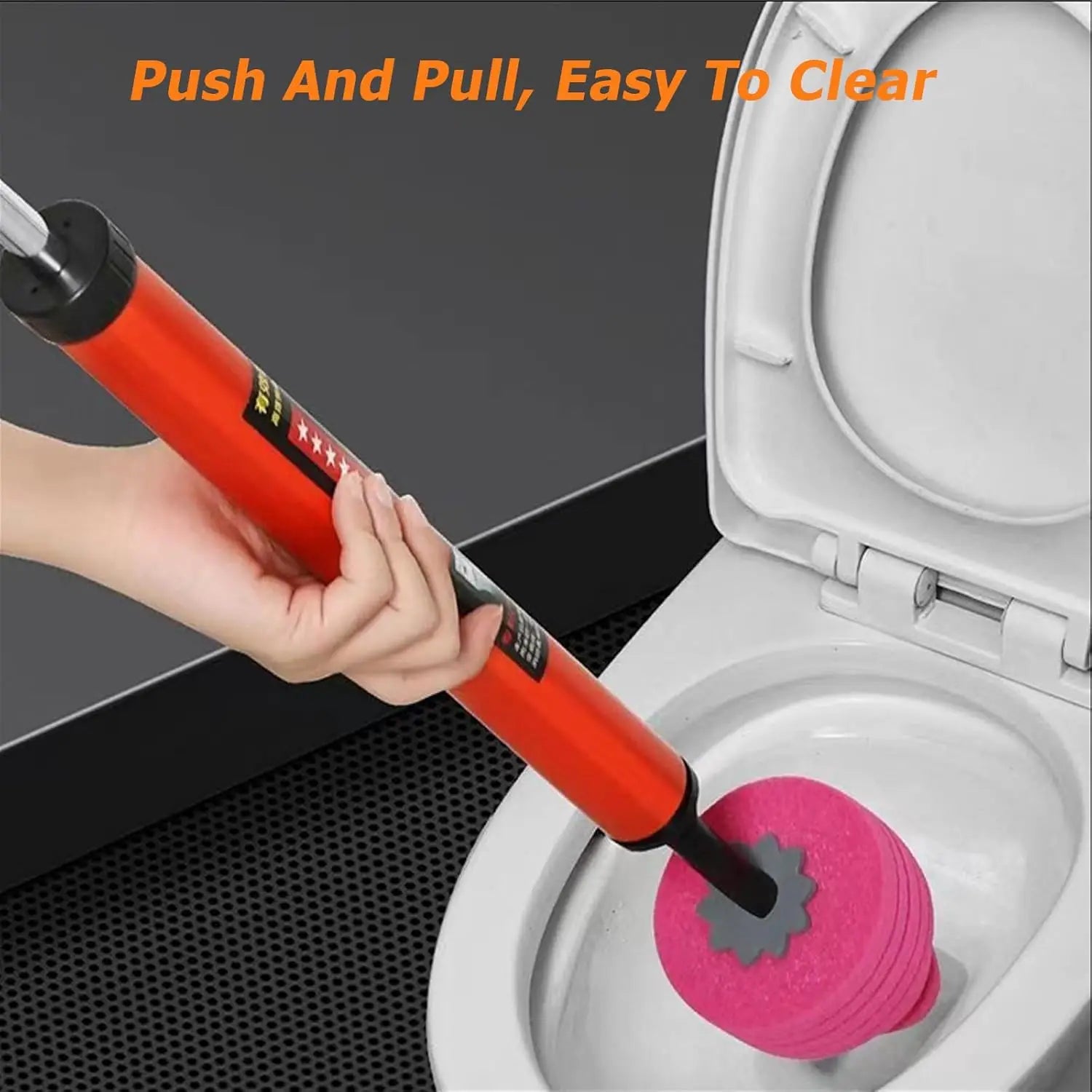 Toilet Plunger Powerful Pneumatic Drain for Clogged Toilets, Instant Unclogger for Paper & Waste, Safe for P Oasis Select