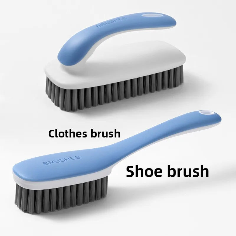 Multifunctional Shoe Brush Laundry Cleaning Brush Set Soft Bristles Household Scrubber for Washing Clothes Sneakers Boot Oasis Select 2pcs blue set