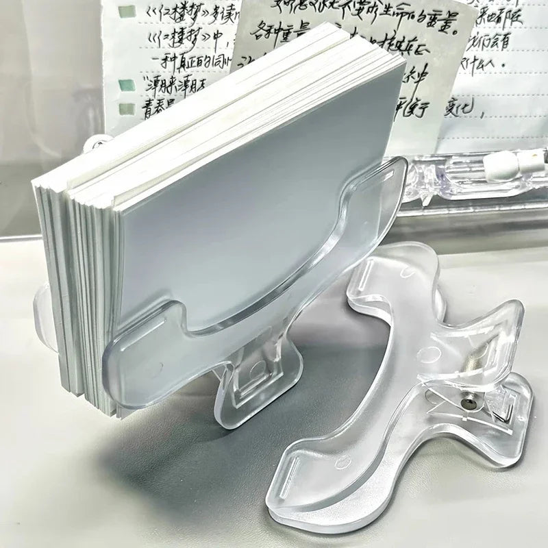 Simple Fixed Book Clips Frosted Transparent Page Holder For Reading Tool Memo Clip Kawaii Desk Accessories Practical Note Holder Oasis Select
