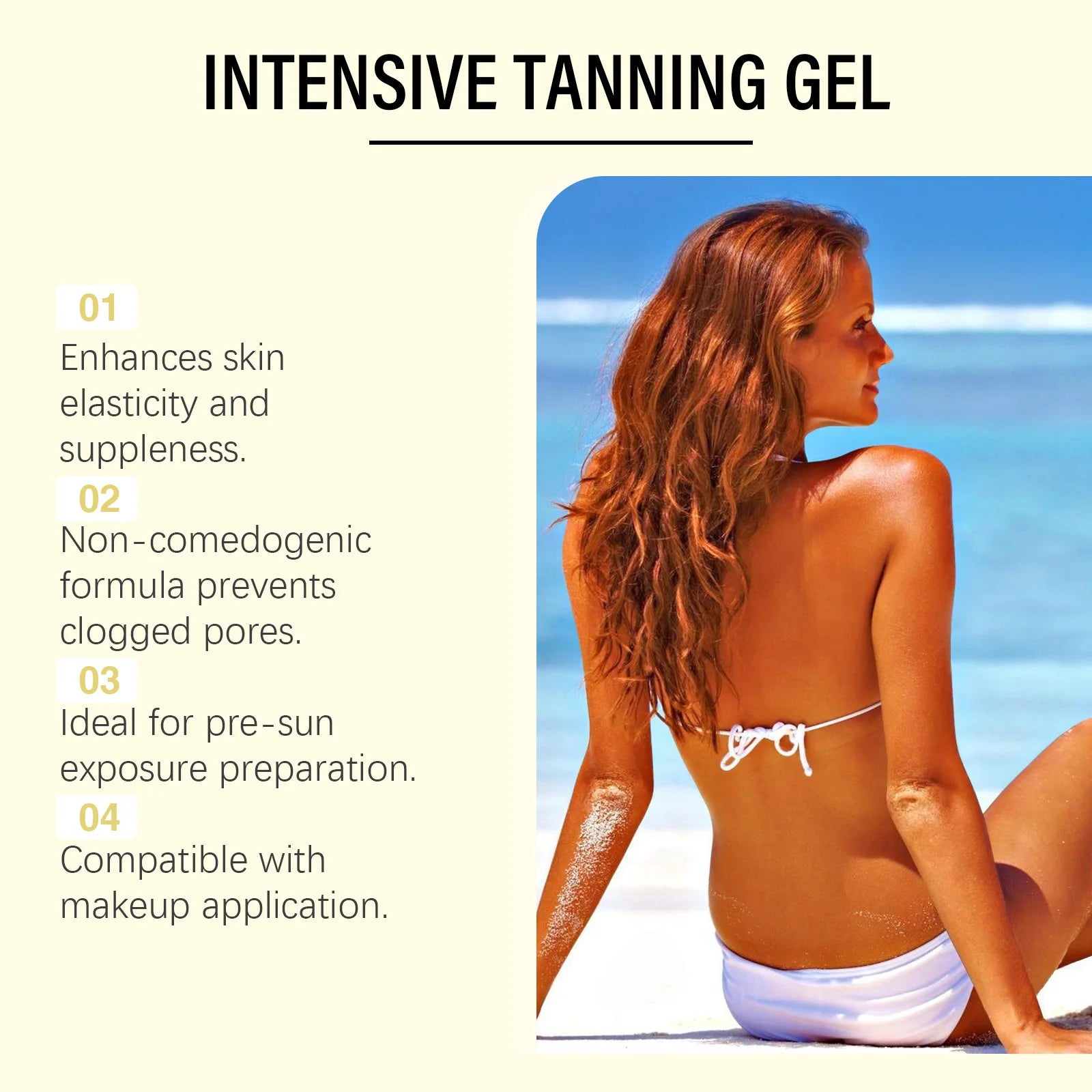 Carrot Tanning Gel Hydrating Lightweight Fast Absorbing Bronzing Gel Moisturizing Natural Sunless Tan Enhancer for Face & Body Oasis Select
